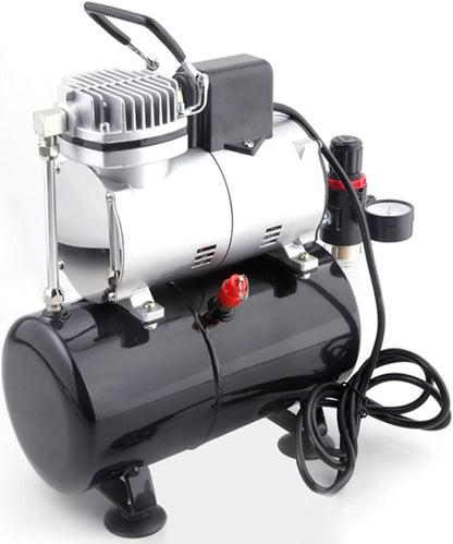 Airbrush Compressor – Olievrije Compressor – Pomp – Luchtcompressor – Spuitpomp – Stil Geluidsniveau – 3L Tank Met Koelventilator