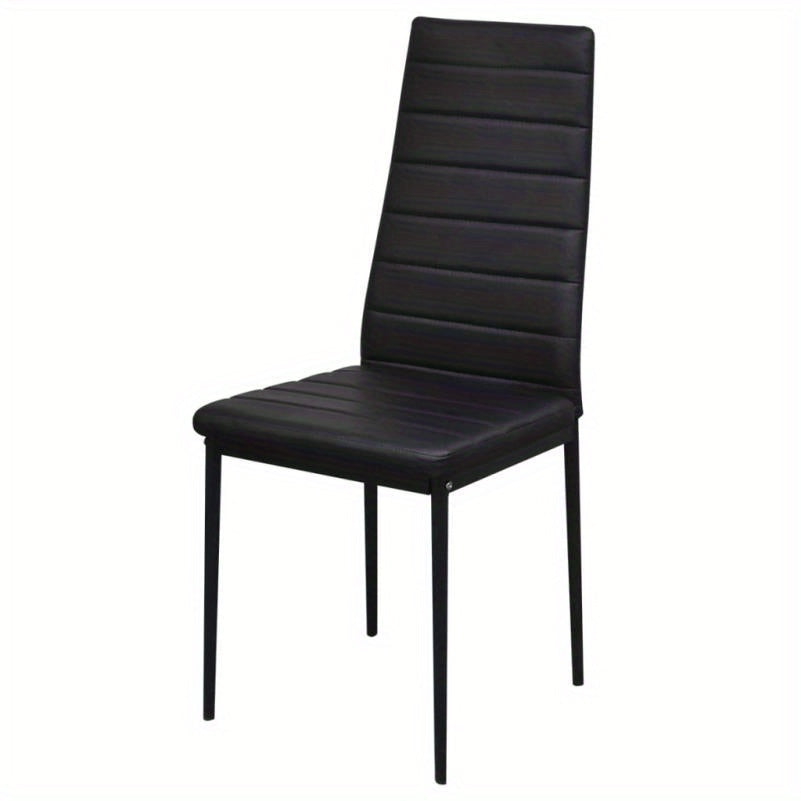 Eetkamerstoel – Eetkamerstoelenset – Stoel – Keukenstoel – Kuipstoel – Set van 7 – Zwart – Comfortabele Stoelen – Modern Design