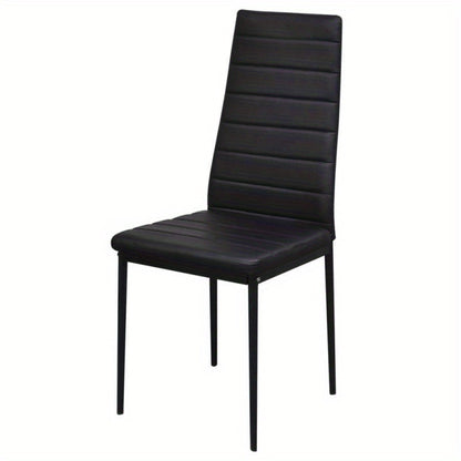 Eetkamerstoel – Eetkamerstoelenset – Stoel – Keukenstoel – Kuipstoel – Set van 7 – Zwart – Comfortabele Stoelen – Modern Design
