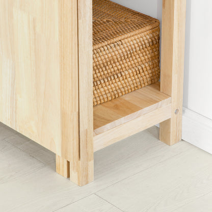 Eettafel – Klaptafel – Keukentafel – Werktafel – Bar tafel – Massief Hevea Hout – Inklapbaar met Opbergruimte