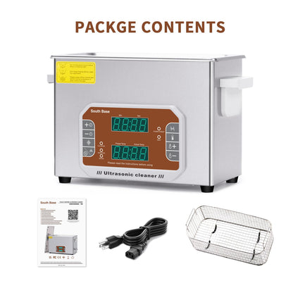 Ultrasoon Reinigingsapparaat – Ultrasone Cleaner – Sieradenreiniger – Brillenreiniger – Muntenreiniger – 4 Liter – Roestvrijstalen Binnenbad SUS304 – 120W Ultrasoon Met Verwarming