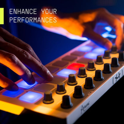 Arturia - BeatStep - Compacte MIDI-controller en sequencer met creatieve Software voor hoogwaardige opnamen, 16 pads, 16 encoders