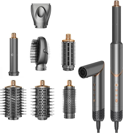 8-In-1 Haarstyler – Föhnborstel, Airstyler, Multistyler, Krulborstel – Automatische Krulfunctie – 3 Warmtestanden Met Koele Luchtstand