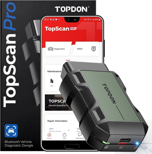 OBD2 Diagnosetool – Autocode Reader – Foutcode Scanner – Auto Diagnosetester – OBDII Scanner – Bluetooth 5.0 – 13+ Resetfuncties inclusief FCA & CAN-FD ondersteuning