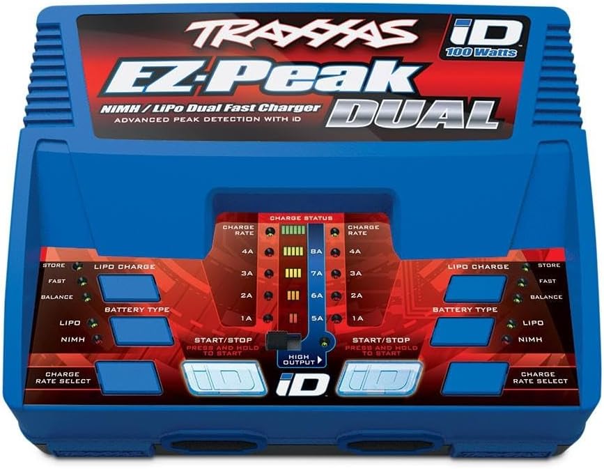Traxxas EZ-Peak Plus Dual Modelbouwlader 8A LiPo, NiMH Minus-Delta-U uitschakeling, accuherkenning 2972GX