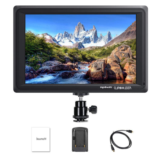 FEELWORLD FW279S 2200nit Video Field Monitor 7 Inch 4K Camera External Monitor with 3G-SDI & 4K HDMI Loop-Out,3D LUTs,1920X1200 IPS,HDR Waveform,Rec.709 Color Gamut,Focus DSLR Video Assist - QUORE