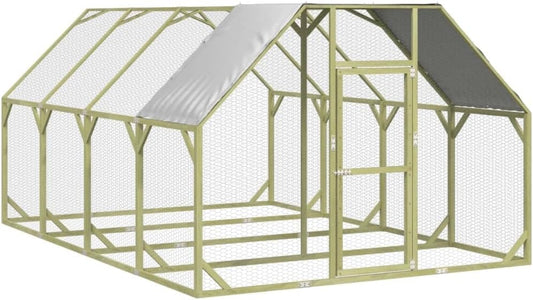vidaXL Chicken coop 268x400x190cm impregnated solid pine wood - QUORE