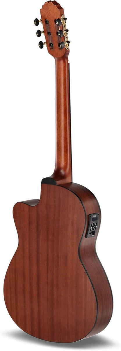 LUTHIER MANUEL RODRÍGUEZ E-Acoustische gitaar Caballero Principio - Slim Electric Neck - Massief sparren bovenblad - Achterblad/zijkanten Sapelli Mahonie - 4-Band EQ Preamp - CA-PM SE