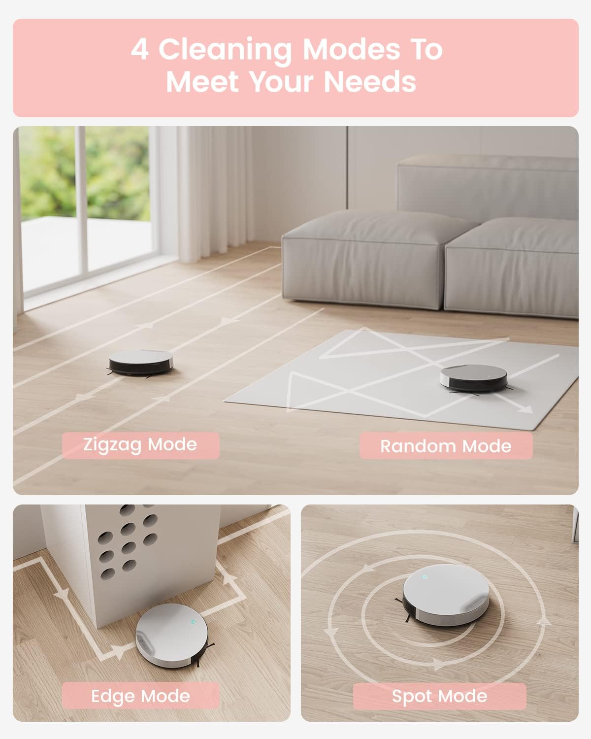 LEFANT N1 Robotstofzuiger, wifi-robotstofzuiger met 4500 Pa zuigkracht, compatibel met Alexa en app-bediening, zelfopladen, stille werking
