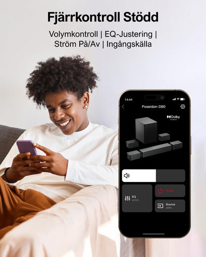 Soundbar Voor TV – TV Soundbar – Soundbarsysteem – Surround Soundbar – Home Cinema Systeem – 7.1 Kanaals Met Dolby Atmos – 460W Met Draadloze Subwoofer En 4 Bekabelde Surround Speakers