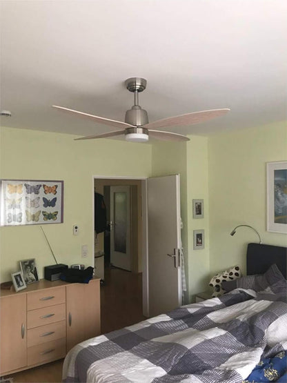 Energiebesparende plafondventilator Stratus met verlichting en afstandsbediening 132 cm - puntige vleugels