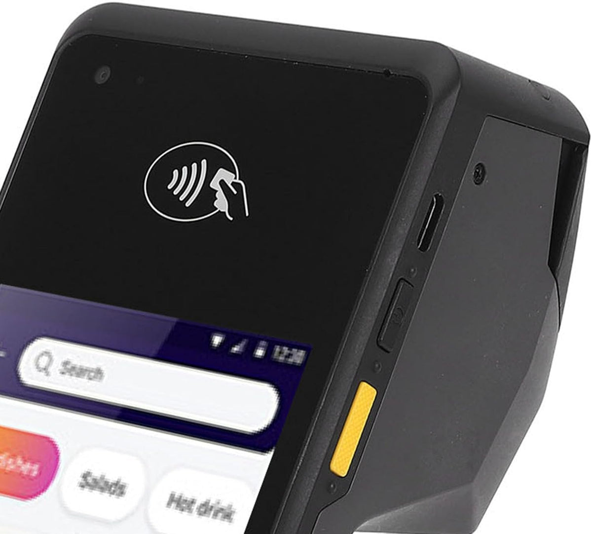 POS kassabonprinter, 5-inch scherm 4G Wifi 1D 2D QR NFC Handheld PDA Printer 5.0MP autofocus camera achteraan Naadloze connectiviteit 58 mm Thermische printer Voor kleine bedrijven