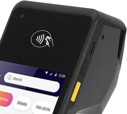POS kassabonprinter, 5-inch scherm 4G Wifi 1D 2D QR NFC Handheld PDA Printer 5.0MP autofocus camera achteraan Naadloze connectiviteit 58 mm Thermische printer Voor kleine bedrijven