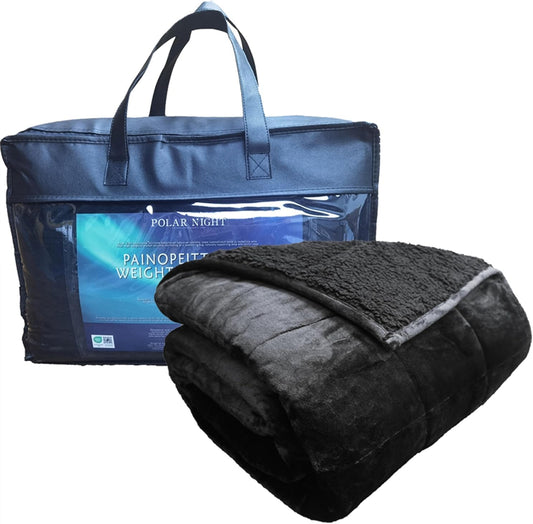 Polar Night Verzwaringsdeken 135x200 cm 7kg Sherpa Fleece – Oeko-TEX® 100 Gecertificeerde Zware Deken, Therapie & Ontspanningsdeken voor Diepe Slaap, Comfortabel en Ademend