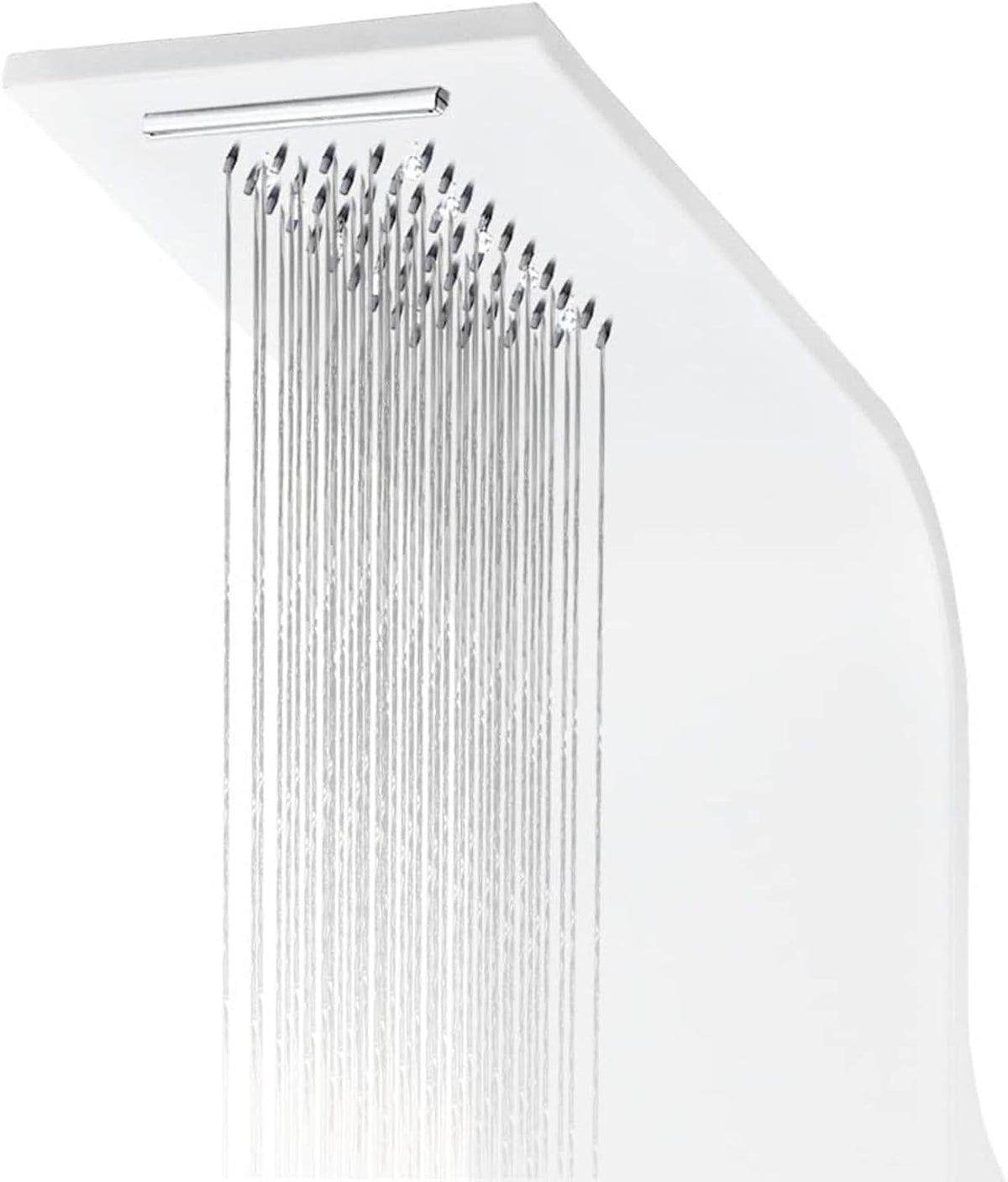 Douchepaneel – Douchekolom – Regendouche – Massagejets – Handdouche – Aluminium – 130 cm Hoog – LED Verlichting