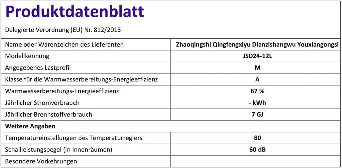 12 LPM, doorstroomboiler, 24 kW, LPG, doorstroomboiler met laagste beschikbare waterdruk van 0,2 bar, geschikt voor propaan en butaan, voor thuis, campers, cabines, schuren