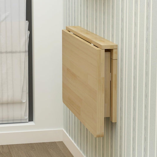 WSSF- Opvouwbare Muurmontage Tafel van Massief Hout - Eettafel, Computer Bureau, Leren en Studie Tafel - Wandmontage - Grootte Optioneel (Maat: 7550cm)