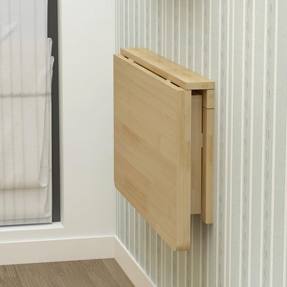 Wandklaptafel, klein zwevend bureau, ruimtebesparend, inklapbaar computerbureau van massief hout, wandtafel voor eetkamer, studie, keuken, diner, wasserette, bar, enz