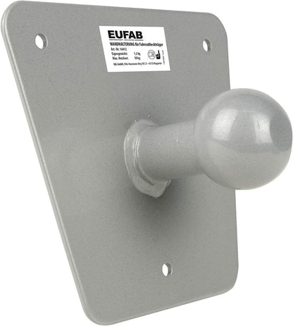 EUFAB 12010LAS Bicycle Carrier POKER-F, E-Bike, Pre-Assembled, Anti-Theft Protection, for 2 Bikes, for Tow Bar & EUFAB 16412 Wall Bracket, Only Suitable for EUFAB and LAS Bike Racks - QUORE