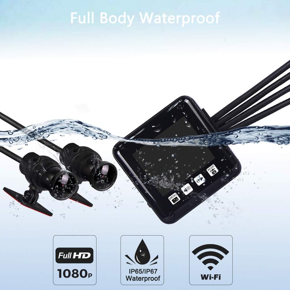 Motocam P6F Wifi 2CH Dual motor dashcam