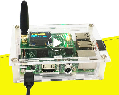 All-New DMR Hotspot Ethernet-poort gemonteerd Radio Station WiFi Voice Modem Support DMR Dstar YSF P25 Fusion Antenna Raspbery Pi Model 2B Twee Kleuren OLED Acryl Shell