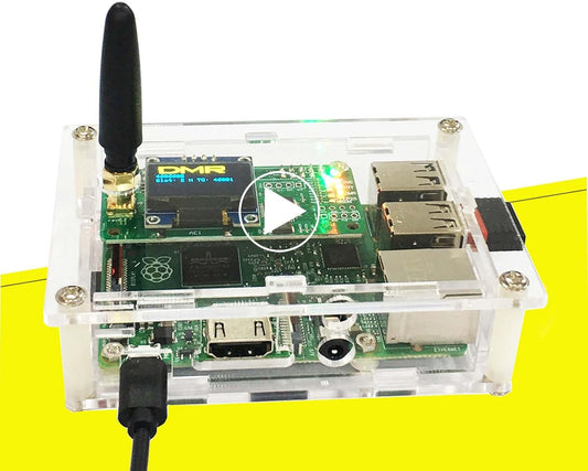 All-New DMR Hotspot Ethernet-poort gemonteerd Radio Station WiFi Voice Modem Support DMR Dstar YSF P25 Fusion Antenna Raspbery Pi Model 2B Twee Kleuren OLED Acryl Shell