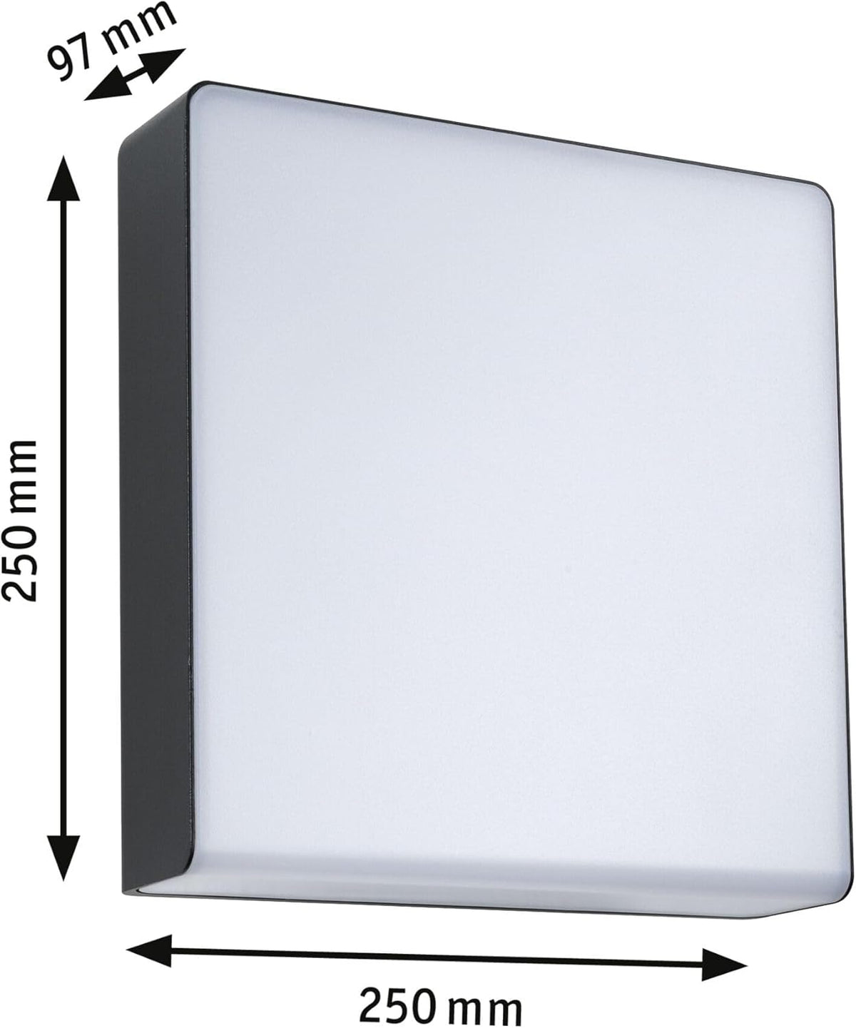 Paulmann 94842 LED-buitenwandarmatuur Smart Home Zigbee Azalena bewegingsmelder IP44 250x97 mm Tunable Warm 8,5 W 700 lm antraciet buitenverlichting
