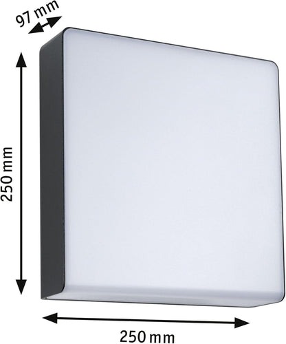 Paulmann 94842 LED-buitenwandarmatuur Smart Home Zigbee Azalena bewegingsmelder IP44 250x97 mm Tunable Warm 8,5 W 700 lm antraciet buitenverlichting