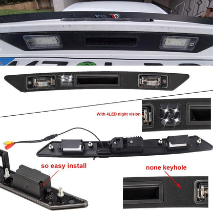 HD LED 170° groothoek kofferbakgreep achterklep achteruitrijcamera parkeercamera vervanging voor Audi A3 8P/8V 8PA S3 V6/A4 B7 S5/Limousine/RS4/A5 RS5/A6 C6 C5/A8 S8/Q7 4L/RS3/S4/RS6/Seat Exeo 3R2/V W