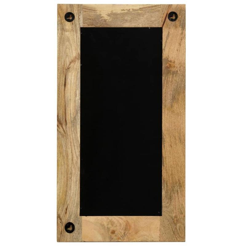 Wandspiegel – Ovale Spiegel – Badkamerspiegel – Staande Spiegel – Woonaccessoire – Massief Mangohout – 50x110 cm – Vochtbestendig & Unieke Houtnerf