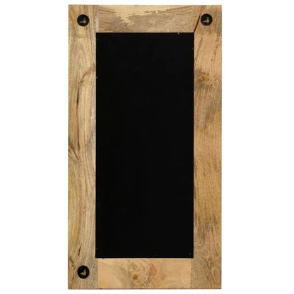 Wandspiegel – Ovale Spiegel – Badkamerspiegel – Staande Spiegel – Woonaccessoire – Massief Mangohout – 50x110 cm – Vochtbestendig & Unieke Houtnerf