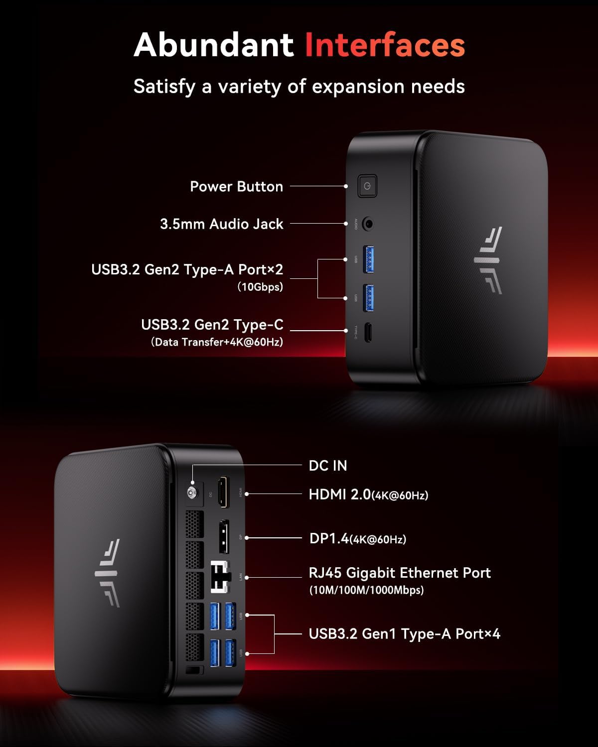 NiPoGi E3B Mini-pc, MD Ryzen 5 7430U (tot 4,3 GHz), 16 GB DDR4, 512 GB M.2 SSD, mini-desktopcomputer met W11 PRO|4K Triple Display|WiFi 6|BT5.2 voor zakelijke kantoren, design, thuisbioscoop,
