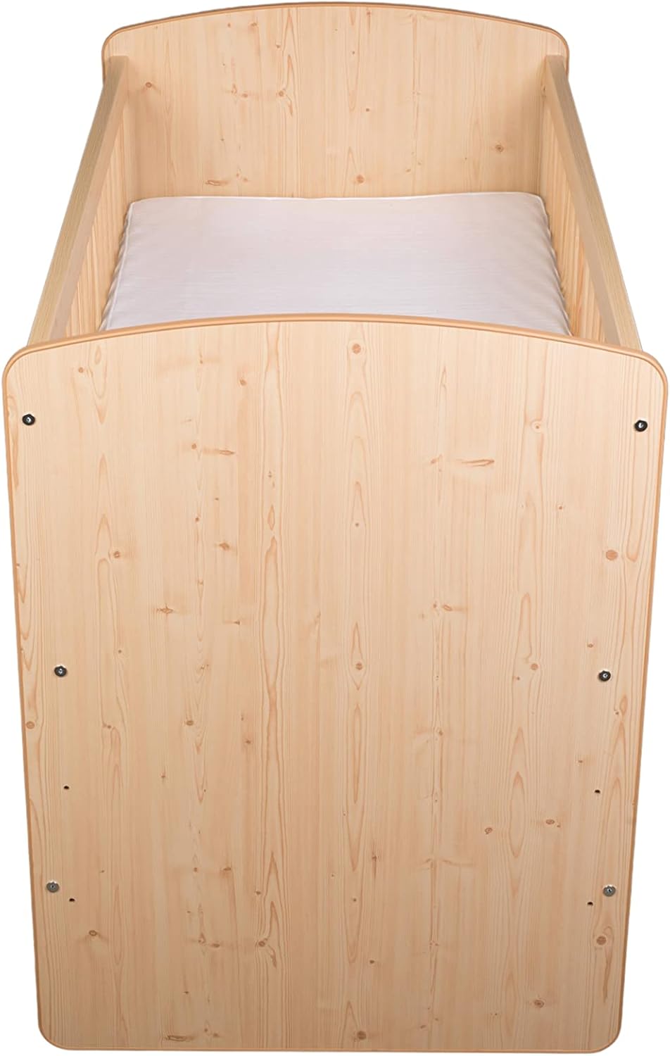 baby bed K2 natural wood 120 x 60 cm with slatted bed bed cot 3 levels adjustable in height - naturalPine wood & MDF - QUORE
