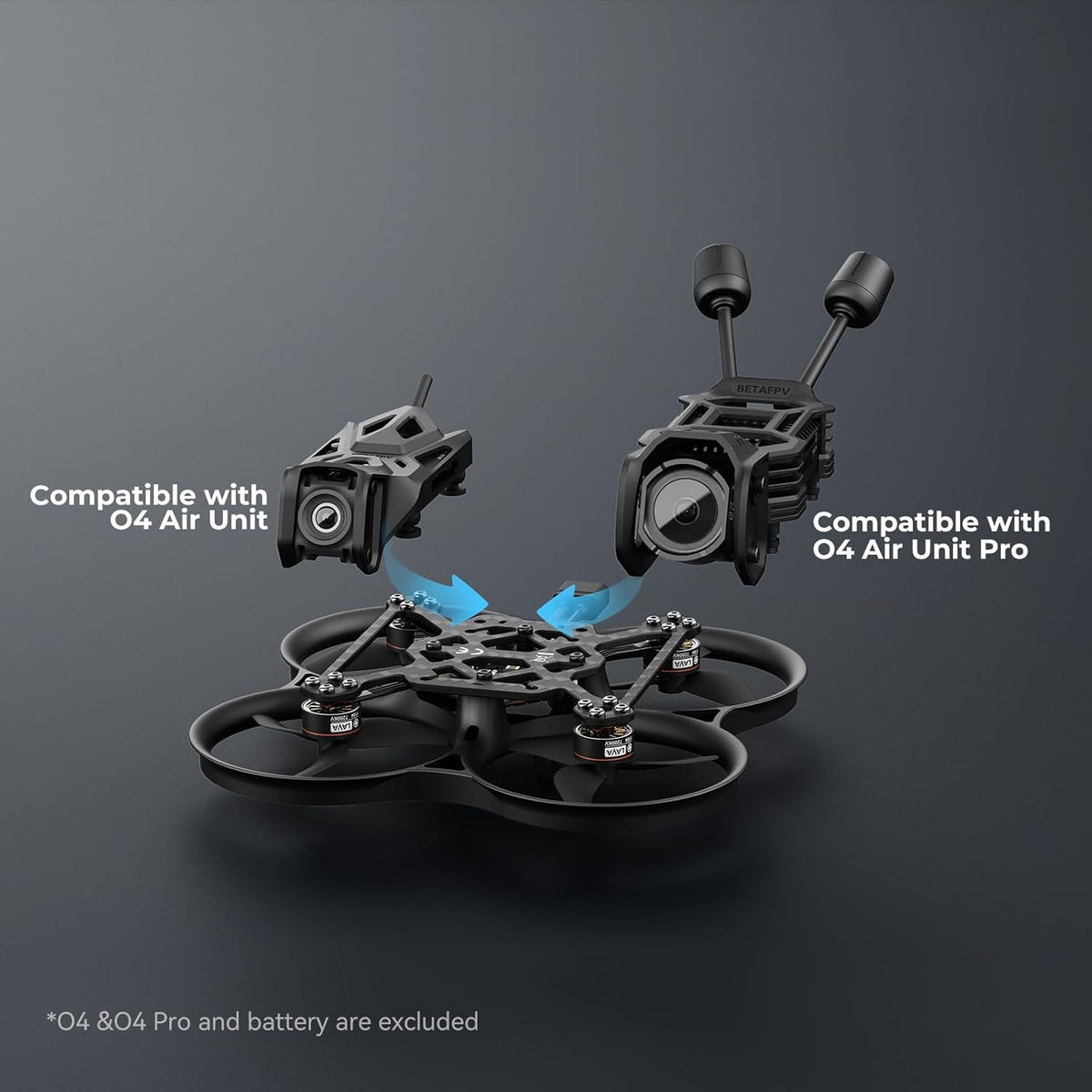 BETAFPV Pavo20 Pro II Brushless Whoop Quadcopter Compatible for O4/O4 Air Unit Pro, with HD VTX Bracket, F4 2-3S 20A AIO FC, LAVA 1104 7200KV Brushless Motors, COB LED Strip for FPV Freestyle Shooting