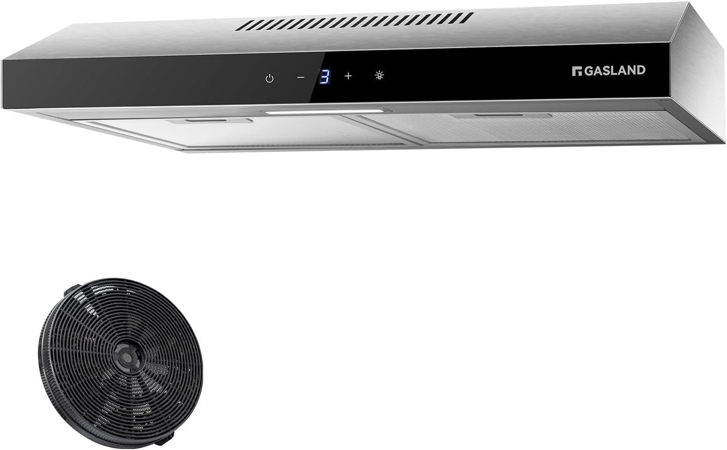 Afzuigkap – Onderbouwkap – Onderbouw Afzuigkap – Dampkap – Wasemkap – 60 cm – 202 m³/uur – Touch Control met 3 standen