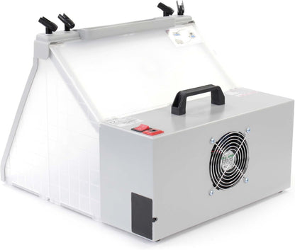 Wiltec Airbrush-afzuigsysteem met Paint Station, spuitcabine, verfbak en airbrushpistolen, afzuigcapaciteit 4 m³/min