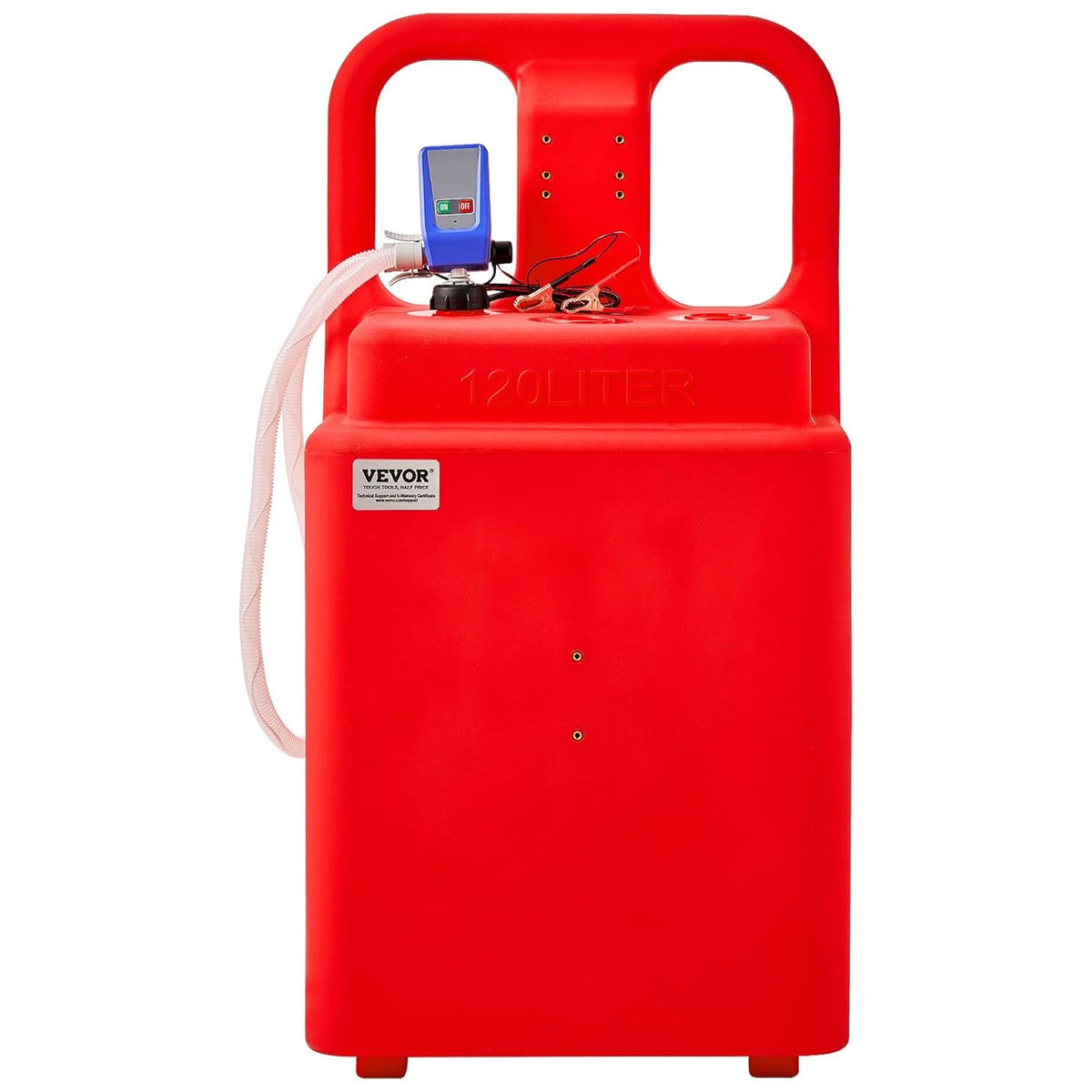 Brandstoftrolley – Draagbare Brandstoftank – Jerrycan – Benzinetank – Dieseltank – Rood – 121 Liter – Elektrische Brandstoftransferpomp 9,46 L/Min Met Auto-Stop Sensormondstuk