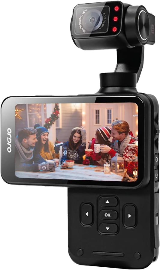 Handheld Videocamera – Camcorder – Vlogcamera – Filmcamera – Opnamecamera – 5K Resolutie – 3-Assige Stabilisatie