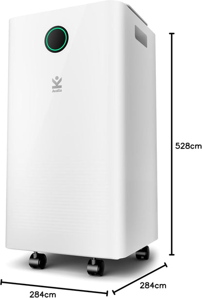 Avalla X-125 Luchtontvochtiger voor thuis en kantoor 12L, Aero-Dynamic™ 120m³/h-technologie, meerkamerdekking