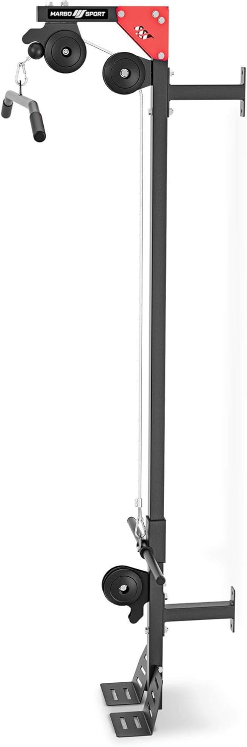 Lat Pulldown – Muurmontage Lat Pulldown – Kabelmachine – Rugtrainer – Krachtstation – Compact Ontwerp – Stalen Frame Met Poedercoating