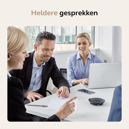 Jabra Speak 510+ Speakerphone - Microsoft-gecertificeerde Draagbare Conferentiespeaker met Bluetooth Adapter en USB - Verbind met Laptops, Smartphones en Tablets