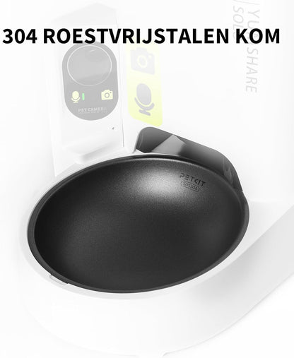 Automatische Voerautomaat – Huisdierenvoeder – Kattenvoerautomaat – Hondenvoerdispenser – Voerbak met Camera – 3 Liter Capaciteit – 1080p HD Camera met Nachtzicht