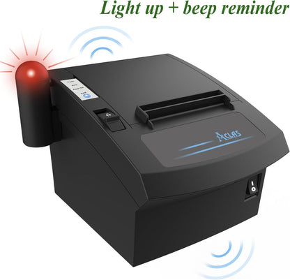 Bonprinter – Thermische Bonprinter – Kassabonprinter – Kassaprinter – Ticketprinter – 80 Mm – 250 Mm/S Met Automatische Snijder En Zoemer