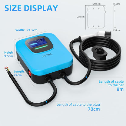 Laadstation Elektrische Auto – Oplaadpunt EV – Wallbox – Snelader – Type 2 Laadpaal – 11 kW Driefasig – 16A 380V – Waterdicht Met Shutter Bescherming