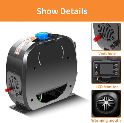Standkachel – Parkeerluchtverwarmer – Dieselverwarmer – Luchtverwarmer – Auto Verwarmer – 12V 5KW Vermogen – Aluminium Verbrandingskamer