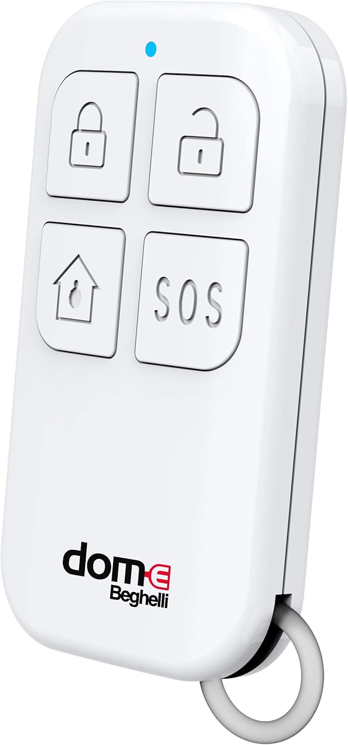 Beghelli - Spatbeschermingsset -e, draadloos alarmsysteem wifi/GSM met anti-verduisteringsbatterij, SOS-knop, compatibel met Alexa en Google Home, bediening via app en spraakassistent, wit