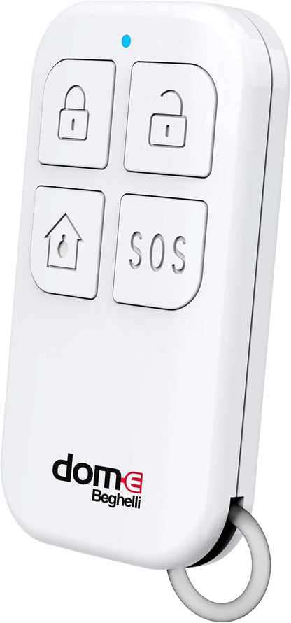 Beghelli - Spatbeschermingsset -e, draadloos alarmsysteem wifi/GSM met anti-verduisteringsbatterij, SOS-knop, compatibel met Alexa en Google Home, bediening via app en spraakassistent, wit