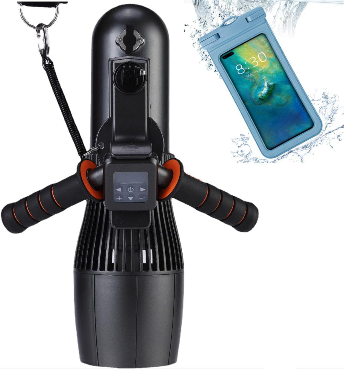 Onderwaterscooter met 30 m waterdichte tas, 500 W RC Sup Motor 10-Speed Switch, 40M Diepte Zwembad Zee Scooter voor Jet Surfboard,