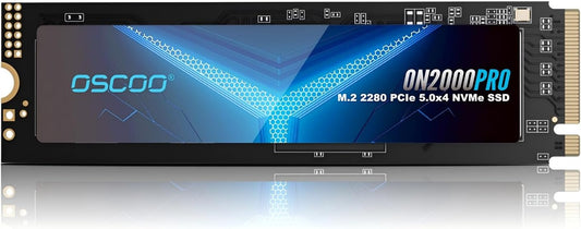 2TB PCIe Gen5 M.2 SSD – NVMe SSD – M.2 SSD – Solid State Drive – SSD Schijf – Tot 14.000 MB/s Lezen & 13.000 MB/s Schrijven – 3D TLC NAND & DRAM Cache
