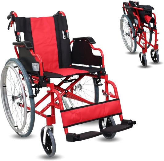 Opvouwbare rolstoel | Remmen op handgrepen en wielen | Ultralicht | Tweedelige rugleuning | Aluminium | Torre | Mobiclinic